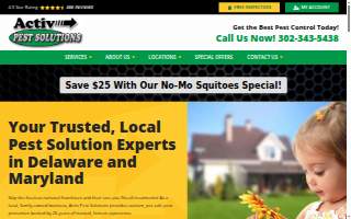 Activ Pest Solutions website