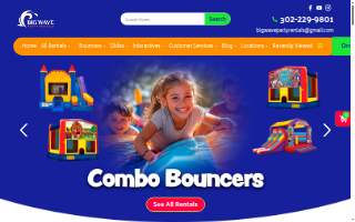 Big Wave Party Rentals website