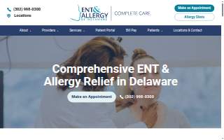 ENT & Allergy of Delaware website
