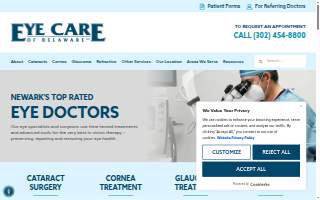 Eye Care of Delaware website