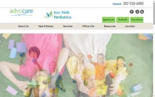 Just Kids Pediatrics website