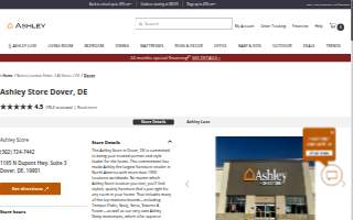 Ashley Store of Dover website