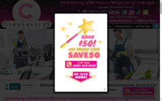 Cinderella's Cleaning website