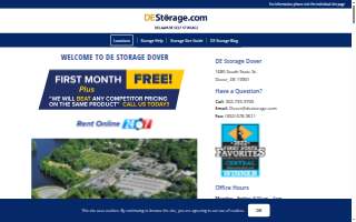 DE Storage Dover website