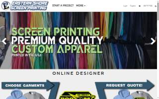 Eastern Shore Screen Printing website
