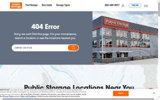 Public Storage website