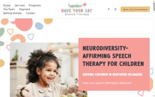 Have Your Say Speech Therapy LLC website