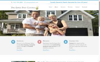 Pro-Spray Pest Control of Glasgow website