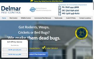 Delmar Pest Control website