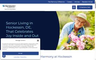 Harmony at Hockessin website