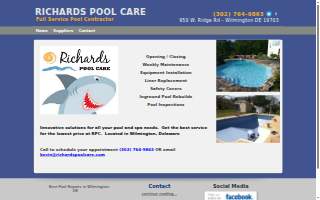 Richards Pool Care website