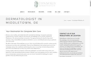 Connolly Dermatology of Middletown website