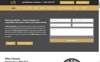 Meticulous Blinds website