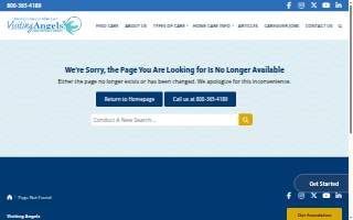 Visiting Angels Senior Home Care website