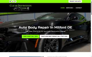Clear Definition Auto Body & Paintless Dent Repair website
