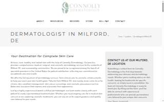 Connolly Dermatology of Milford website