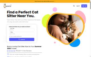 Meowtel: In-Home Cat Sitting website