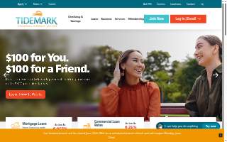 Tidemark Federal Credit Union website