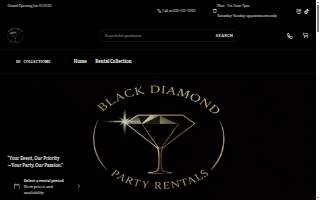 Black Diamond Party and Event Rentals website