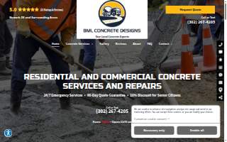 BML Concrete Designs website