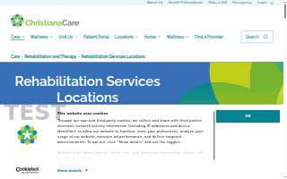 ChristianaCare Rehabilitation Services at Glasgow website