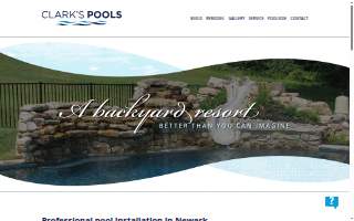 Clark's Pools of Newark website