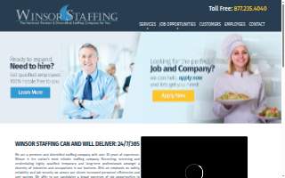 Winsor Staffing website