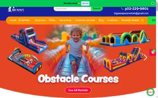 Big Wave Party Rentals website
