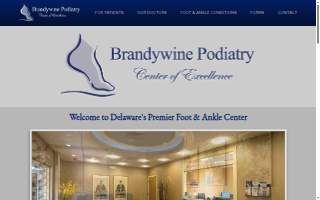 Brandywine Podiatry - Silverside Professional Center website