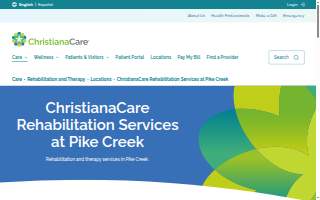 ChristianaCare Rehabilitation Services at Pike Creek website