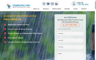 Completely Dry Waterproofing website