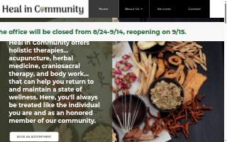 Heal in Community website