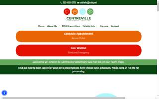 Centreville Veterinary Hospital website