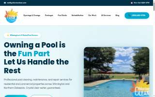 Chlorine Clean Pool Services website