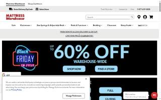 Mattress Warehouse of Greenville website