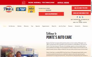 Ponte's Auto Care website