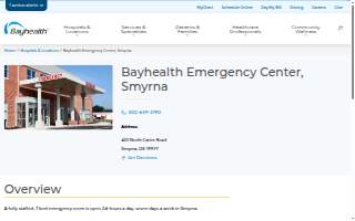 Bayhealth Emergency Center - Smyrna website