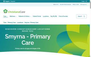 ChristianaCare Primary Care at Smyrna website