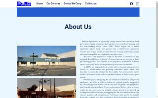 Del-Mar Appliance website