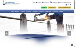 Delaware Back Pain & Sports Rehabilition Centers website