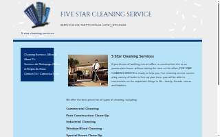 5-Star Cleaning Services website