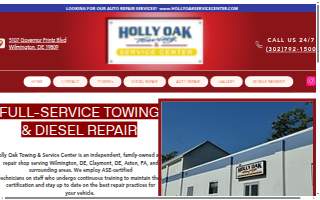 Holly Oak Towing & Service Center of Pike Creek Valley website
