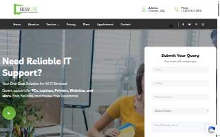 Newlite IT Services website