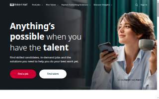 Robert Half Recruiters & Employment Agency website