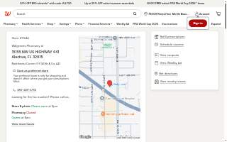 Walgreens Pharmacy website