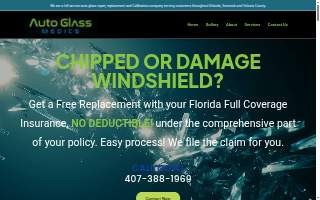 Auto Glass Medics website
