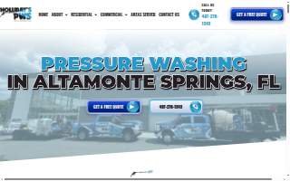 Holliday’s Pressure Washing Services website