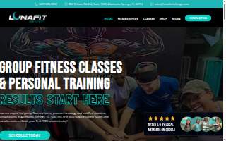 LunaFit Gym website