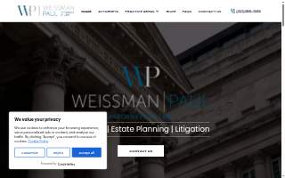 Weissman Paul, PLLC website