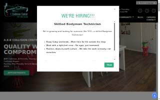A.X.K. Collision Center website